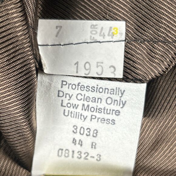 Vintage STAFFORD Blazer 44R Brown Wool Elbow Patch University Tweed Lambswool - Picture 9 of 11